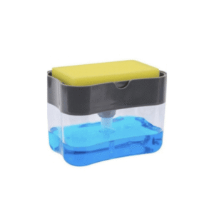 Dispensador de jabón liquido lavaplatos con esponja cocina color transparente